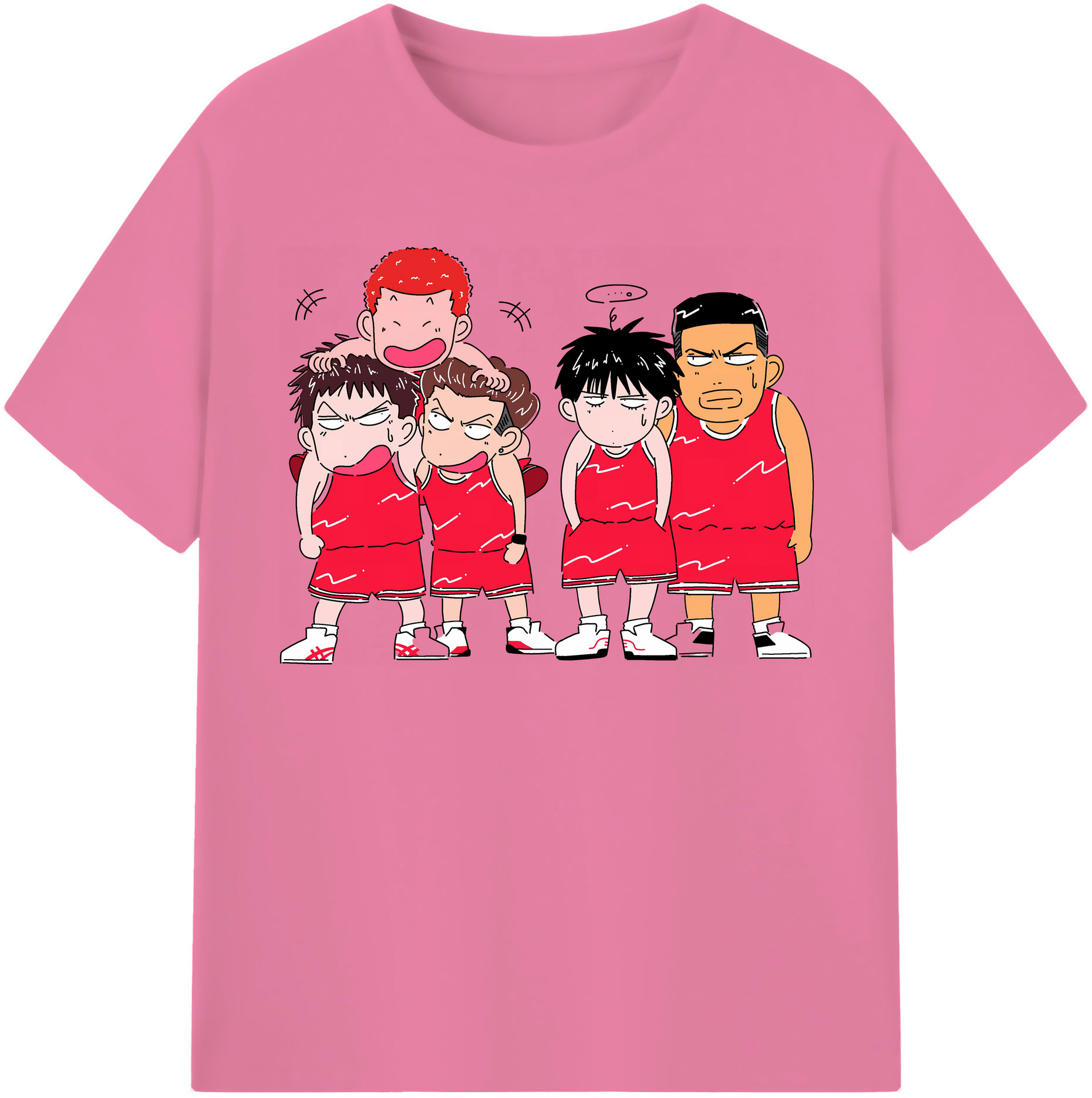 SLAM DUNK／スラムダンク 綿100％半袖Tシャツ（フロントプリント）